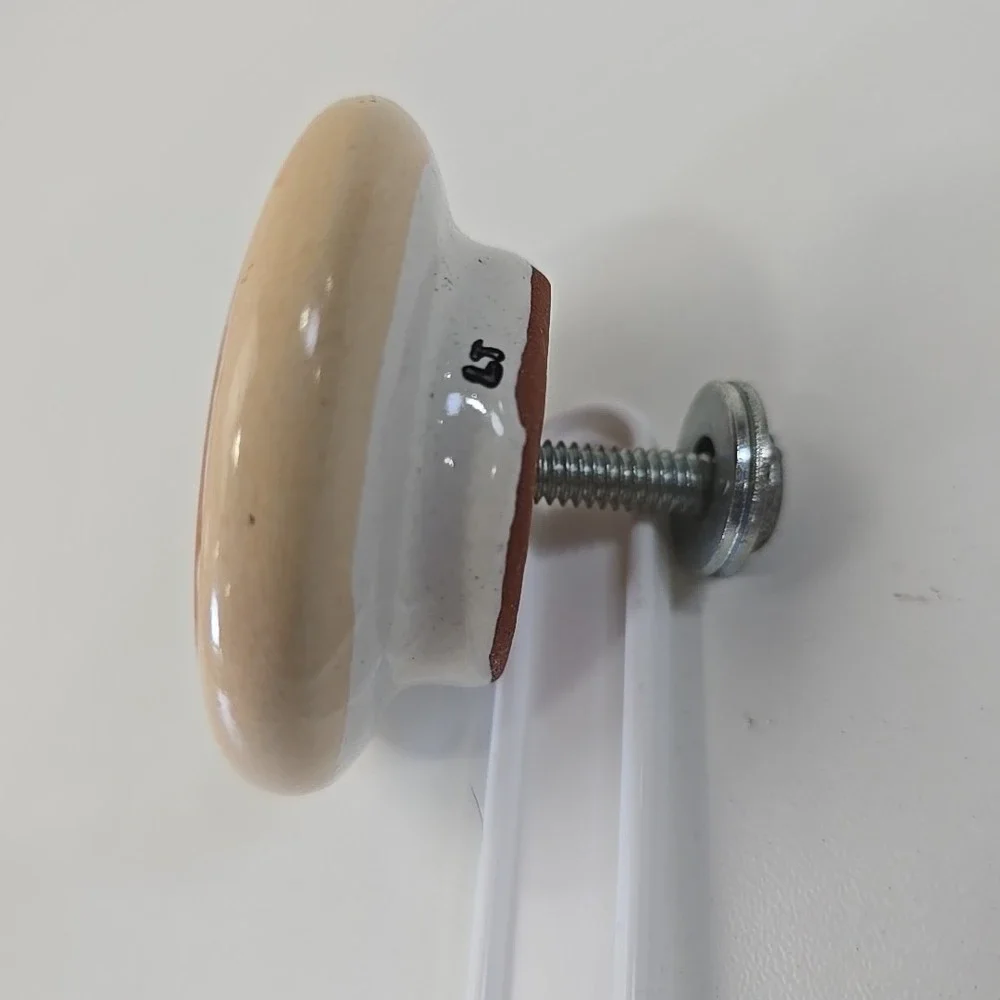 Mackenzie Childs Heather Round Ceramic Knob 2.5